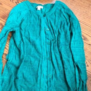 Green cardigan